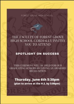 Invitation to Spotlight On Success with time and description
